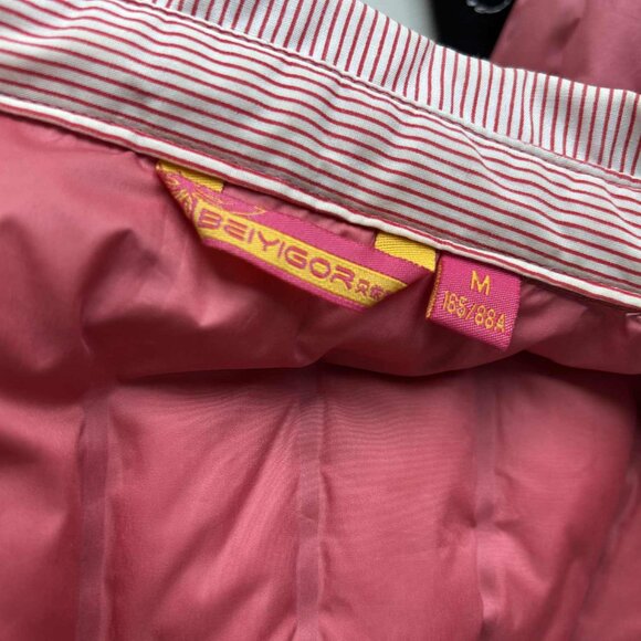 BEIYIGOR Rose-Pink Quilted Jacket with Striped Bib-Bow & Smocked Waist – US XS - Picture 11 of 11